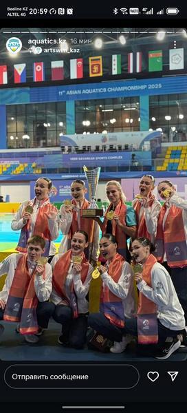 Карагандинские синхронисты произвели фурор на чемпионате Азии