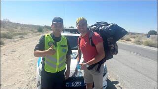 Путешественник поблагодарил стражей порядка в области Жетысу