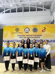 Сборная ВКО завоевала две золотые медали на чемпионате РК по художественной гимнастике