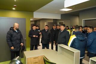 СТРОИТЕЛЬСТВО МНОГОПРОФИЛЬНОЙ БОЛЬНИЦЫ НА 570 МЕСТ В ТУРКЕСТАНЕ НАХОДИТСЯ ПОД КОНТРОЛЕМ