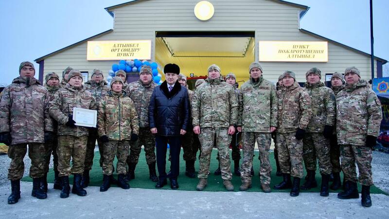 В районе Улкен Нарын открыт добровольный пожарный пост