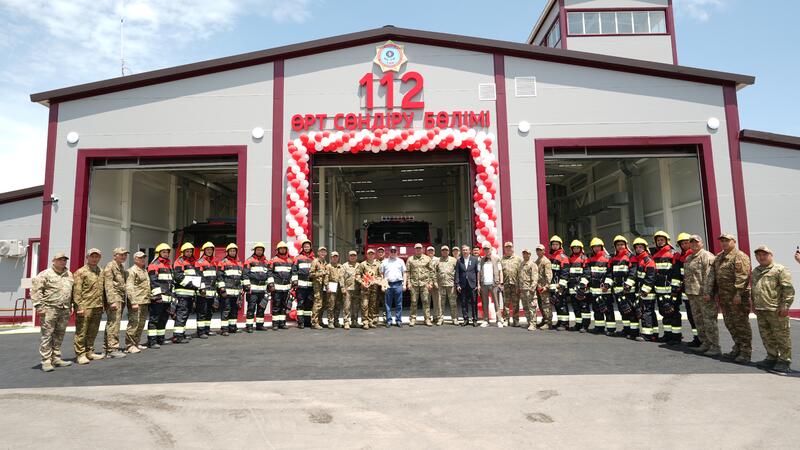 Чингис Аринов открыл первую пожарную часть в селе Нура