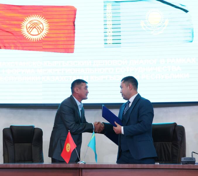 На площадке I форума межрегионального сотрудничества Казахстана и Кыргызстана подписаны соглашения на порядка 65 млн. долларов