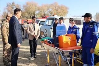 ТУРКЕСТАН: В САУРАНЕ ПРОШЛИ УЧЕНИЯ ПО ПРЕДУПРЕЖДЕНИЮ ПАВОДКОВ