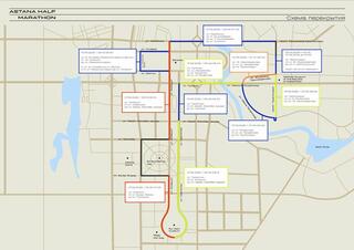Какие улицы временно перекроют в столице в рамках Astana Half Marathon