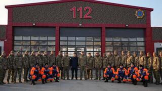 Глава МЧС открыл на побережье Каспия новую пожарно-спасательную часть