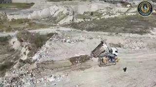С помощью дрона полицейские выявили незаконный выброс 7 тонн отходов в Туркестанской области