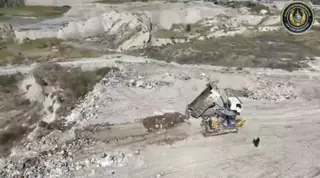 С помощью дрона полицейские выявили незаконный выброс 7 тонн отходов в Туркестанской области