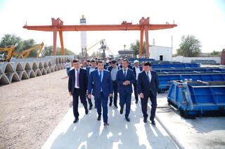 ПРОИЗВОДСТВО БЕТОННЫХ ЛОТКОВ ЗАПУЩЕНО В ТУРКЕСТАНСКОЙ ОБЛАСТИ