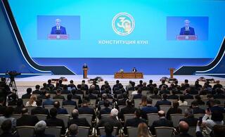 Президент Касым-Жомарт Токаев выступил на научно-практической конференции «Конституция и государственность: диалог права и будущего», посвященной 30-летию Конституции Республики Казахстан