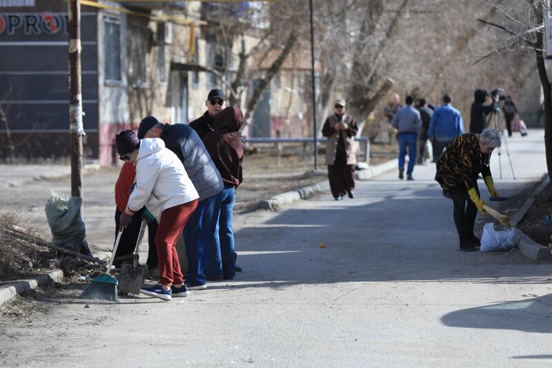 Субботник в Актобе: аким области ознакомился с ходом работ по благоустройству