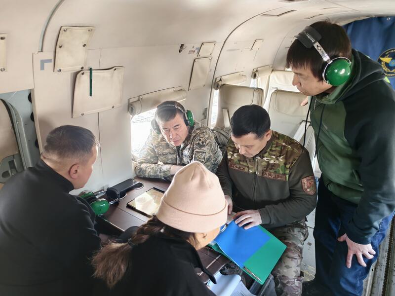 В ВКО проводится аэровизуальное обследование паводкоопасных участков