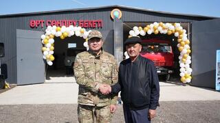 Глава МЧС открыл новый добровольный противопожарный пункт в селе Актерек
