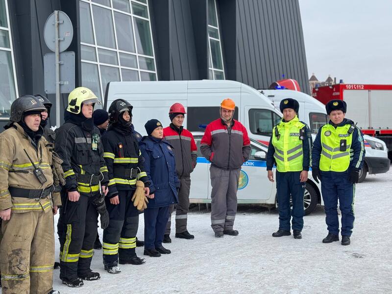 Спасателями МЧС Казахстана проведены пожарно-тактические учения