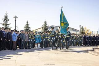 В честь Дня Республики в Жетысу состоялась церемония поднятия Государственного Флага