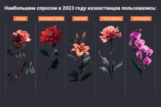 Порядка 150 млн штук цветов импортировал Казахстан в 2023 году