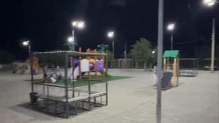 В посёлке Саяк обновляют освещение и общественные пространства