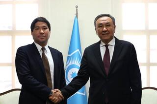 Состоялась встреча вице-министра экологии Н. Курмалаева с Генеральным секретарем ОТГ, Послом К. Омуралиевым