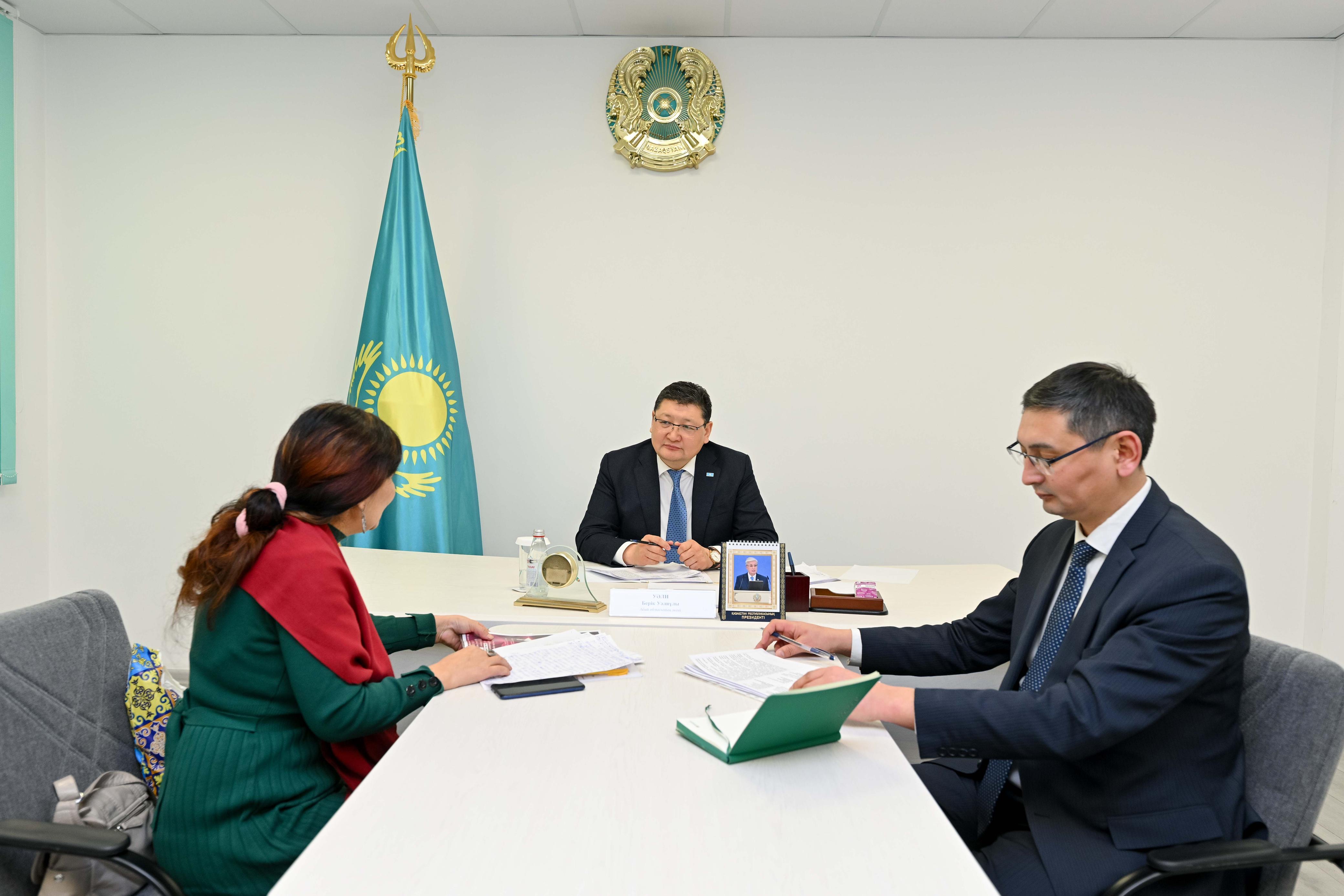 Аким области провел личный прием граждан