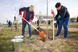 В Талдыкоргане прошел общегородской субботник