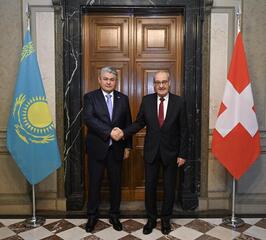 Глава МИД Казахстана провёл переговоры с вице-президентом Швейцарии
