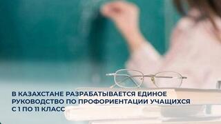 В Казахстане разрабатывается единое руководство по профориентации учащихся с 1 по 11 класс