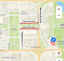 Участки бульвара Нуржол перекроют на ремонт в Астане