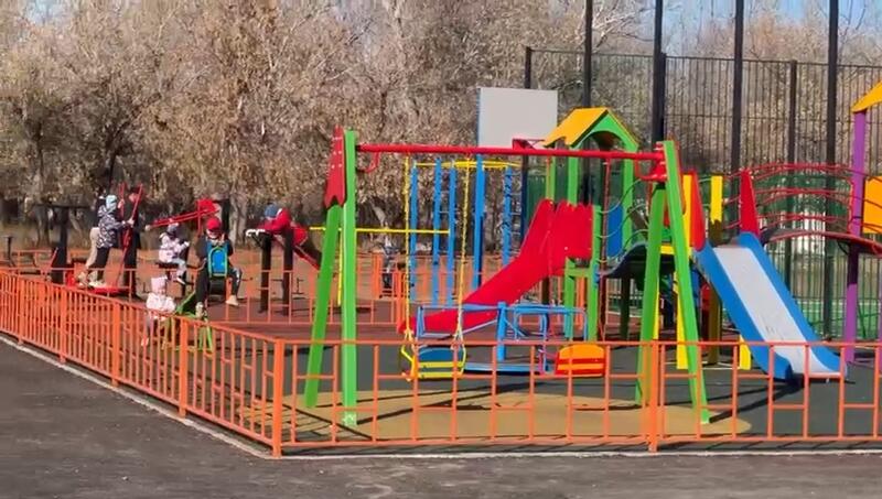 В Целиноградском районе расширяется сеть детских и спортивных площадок