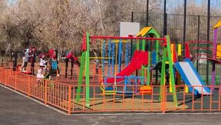 В Целиноградском районе расширяется сеть детских и спортивных площадок