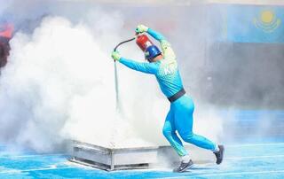 Сборная Казахстана на третьем этапе Чемпионата мира по пожарно-спасательному спорту