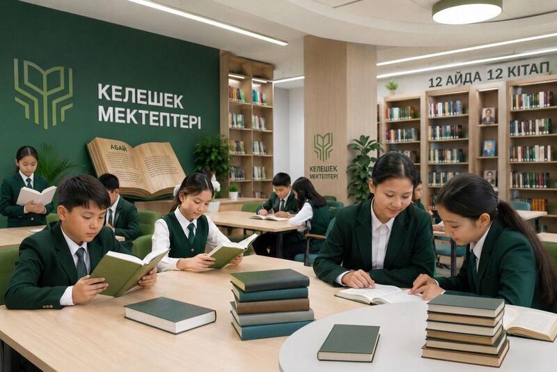 В «Келешек мектептері» стартует проект «12 книг за 12 месяцев»