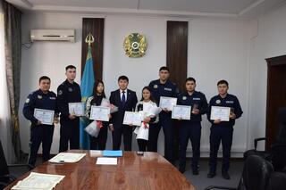 В Талдыкоргане наградили полицейских, проявивших героизм, и спортсменов победителей мировых соревнований