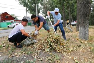 В Алматы прошел масштабный субботник с участием представителей общественных организаций и деятелей культуры
