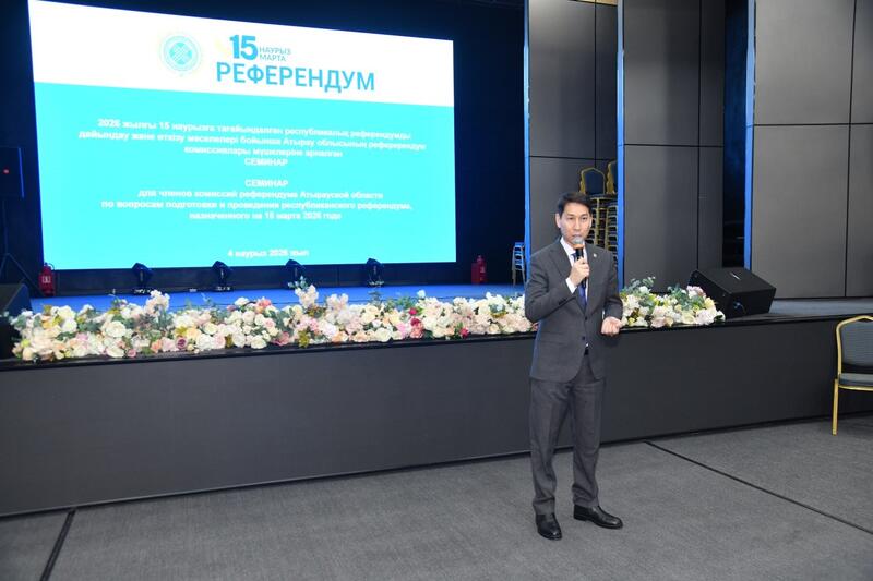 Член Центральной комиссии референдума Республики Казахстан Азамат Мақсотұлы Айманакумов прибыл в Атырау с рабочим визитом