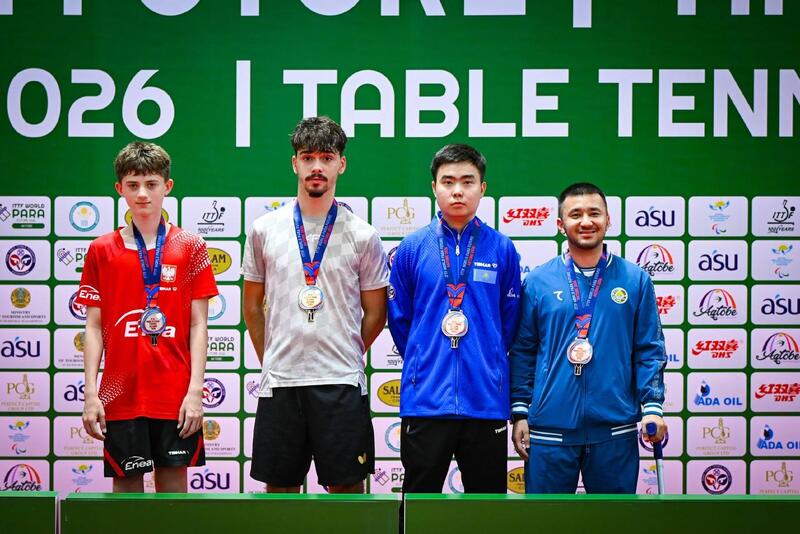 11 наших соотечественников стали призёрами турнира ITTF World Para Future Aktobe 2026