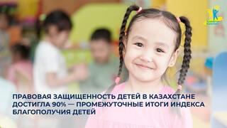 Правовая защищенность детей в Казахстане достигла 90% — промежуточные итоги Индекса благополучия детей