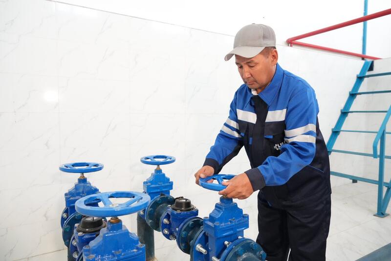 К централизованной системе водоснабжения подключен аул Акбасты