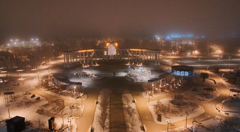 Глава региона ознакомился с ходом реконструкции Президентского парка