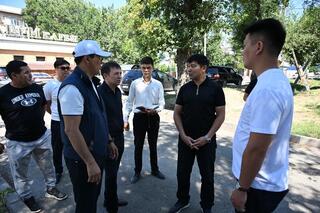 Аким города ознакомился с ходом строительства и благоустройства городских объектов