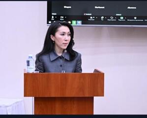 Вице-министр юстиции Лаура Мерсалимова приняла участие в заседании фракции Народной партии Казахстана, посвящённом обсуждению проекта новой Конституции Республики Казахстан