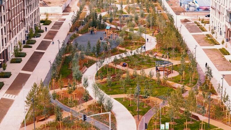 Каскадный водопад и пруды: каким стал GreenLine в Астане