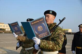 В Мангистауской области более 700 новобранцев приняли Военную присягу