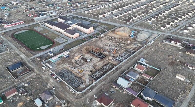 В жилом массиве «Ынтымак» началось строительство пяти новых многоквартирных домов