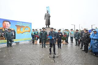 В городе Акколь открыт памятник Сагадату Нурмагамбетову