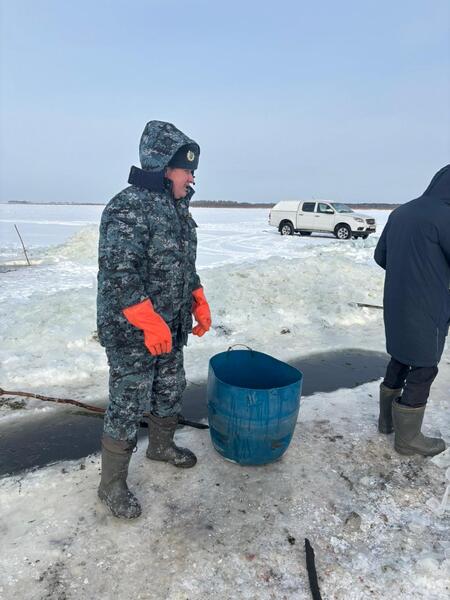 В Северо-Казахстанской области проводятся мероприятия по аэрации озёр с целью предотвращения замора рыбы