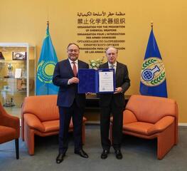 Посол Казахстана вручил верительные грамоты Генеральному директору Организации по запрещению химического оружия