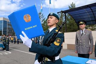 В Военном колледже имени Сагадата Нурмагамбетова прошла церемония принятия Военной присяги