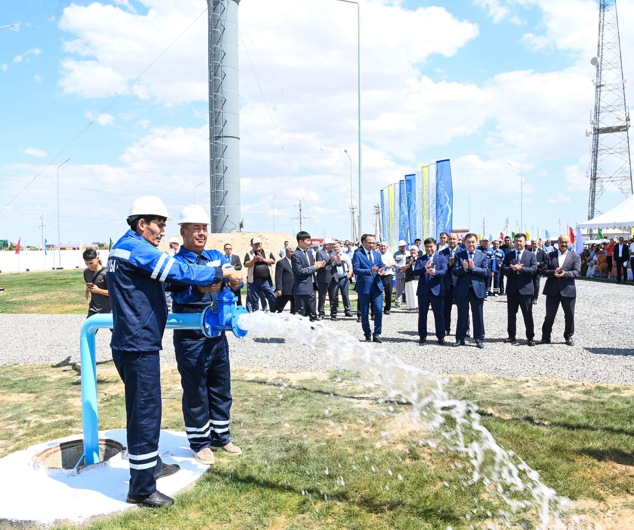 В Жанакоргане запущена водораспределительная станция