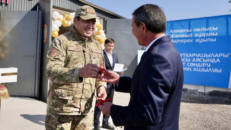 Глава МЧС открыл новый добровольный противопожарный пункт в селе Актерек