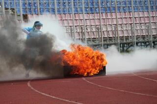 Казахстанские юниоры завоевали бронзу в пожарной эстафете на чемпионате мира